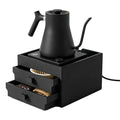 Coffee Brewer Organizer for Intasting Electric Kettle,Two-tier design with elevated kettle platform and pull-out Two-tier storage drawer，Elevated Pour Over Coffee Maker Holder for Beans, Tea & Accessories - My Kitchen Products