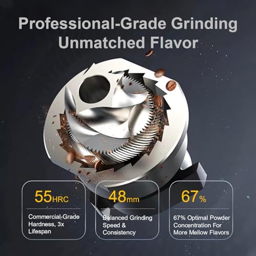 Coffee Grinder, Viesimple Gen 4, Single Dose Burr Coffee Grinders with Magnetic Dosing Cup, Electric Coffee Bean Grinder with Anti-Static Design, Espresso Grinder Compact & Quiet for Home Use Black - My Kitchen Products