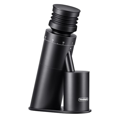 Coffee Grinder, Viesimple Gen 4, Single Dose Burr Coffee Grinders with Magnetic Dosing Cup, Electric Coffee Bean Grinder with Anti-Static Design, Espresso Grinder Compact & Quiet for Home Use Black - My Kitchen Products