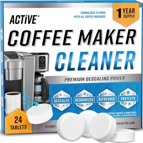 Coffee Machine Cleaner Descaler Tablets - 24 Count, Compatible With Nespresso, Keurig, Ninja, Delonghi, Miele, Coffee Maker Pot Descaling & Cleaning Tabs, Descale Drip Coffe And Espresso Machines - My Kitchen Products