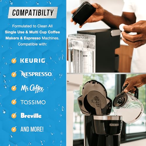 Coffee Machine Cleaner Descaler Tablets - 24 Count, Compatible With Nespresso, Keurig, Ninja, Delonghi, Miele, Coffee Maker Pot Descaling & Cleaning Tabs, Descale Drip Coffe And Espresso Machines - My Kitchen Products