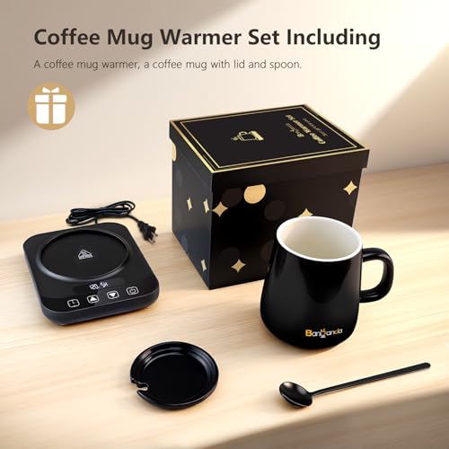 Coffee Mug Warmer Set, 12 Mode Timer & 36W Coffee Cup Warmer for Desk Auto Shut Off, 9 Mode Temperature, Best Gift for Women Men Coffee Lover, 14oz - My Kitchen Products