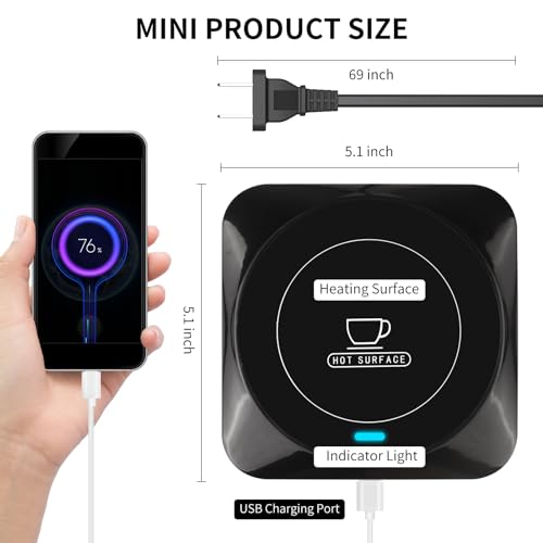 Coffee Mug Warmer, Smart USB Coffee Cup Warmer with Pressure-Induced Auto On/Off, Coffee Accessories for Home Office Desk - My Kitchen Products
