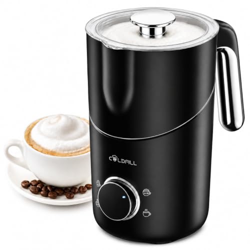 COLDFILL 21.16oz/600ml Milk Frother, 8-in-1 Automatic Milk Frother and Steamer, Electric Hot & Cold Foam Maker, Ergonomic Grip Stainless Steel Detachable Frother for Coffee, Latte, Cappuccino - My Kitchen Products