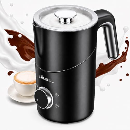 COLDFILL 8-in-1 Milk Frother, 21.16oz/600ml Automatic Milk Frother and Steamer, Electric Hot & Cold Foam Maker, Ergonomic Grip Detachable Frother for Coffee, Latte, Cappuccino, Dishwasher Safe - My Kitchen Products