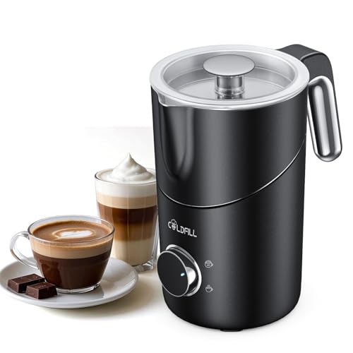 COLDFILL Milk Frother and Steamer, Electric Milk Frother for Coffee (Black) - My Kitchen Products