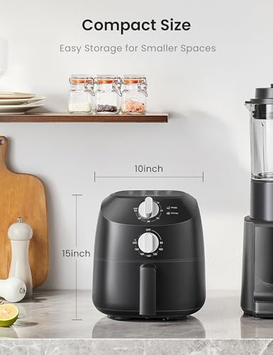 COMFEE' Compact 2.1 Quart Air Fryer with 12 Presets Menu Options, Adjustable Timer & Temperature Control 180-400 degrees F, Dishwasher-Safe Nonstick Fry Basket - My Kitchen Products