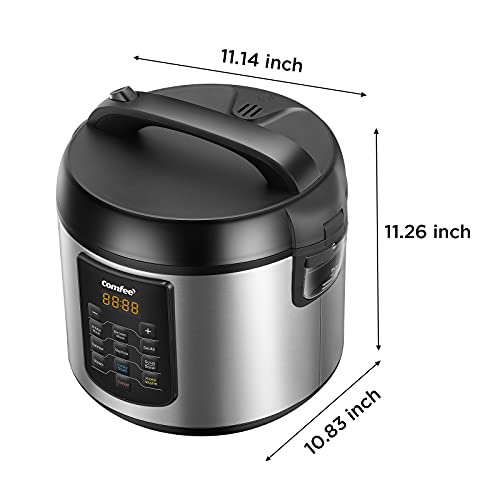 COMFEE' Rice Cooker 10 cup Uncooked/20 cup Cooked, Rice Maker, Steamer, Saute, Steamer and Warmer, 5.2 QT Large Capacity, Brown Rice, Quinoa and Oatmeal, 8 One-Touch Programs - My Kitchen Products