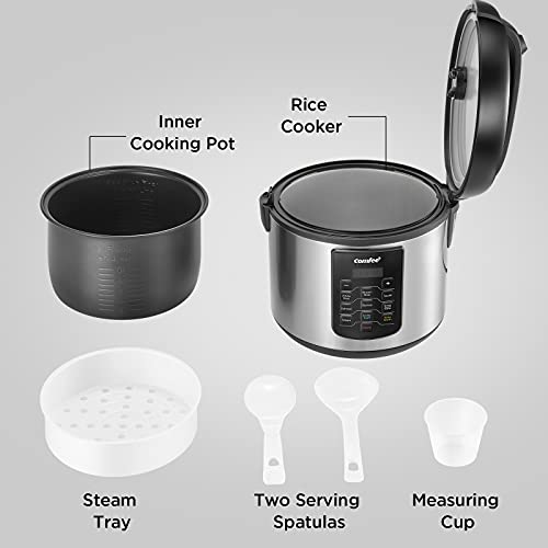 COMFEE' Rice Cooker 10 cup Uncooked/20 cup Cooked, Rice Maker, Steamer, Saute, Steamer and Warmer, 5.2 QT Large Capacity, Brown Rice, Quinoa and Oatmeal, 8 One-Touch Programs - My Kitchen Products