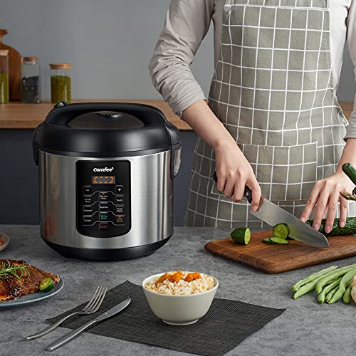 COMFEE' Rice Cooker 10 cup Uncooked/20 cup Cooked, Rice Maker, Steamer, Saute, Steamer and Warmer, 5.2 QT Large Capacity, Brown Rice, Quinoa and Oatmeal, 8 One-Touch Programs - My Kitchen Products