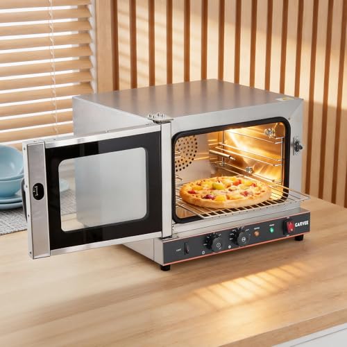 Commercial 22L Convection Countertop Oven - 2400W 3-Tier Electric Toaster Oven with 360° Hot Air Circulation - Stainless Steel Baking Oven with Temp Control (122-572°f) & Timer - My Kitchen Products