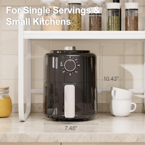 Compact Air Fryer Small 2QT, 4-in-1 Small Mini Airfryer, Bake, Roast, Reheat, 98% Less Oil, Adjustable Temperature Control w/ 60min Timer, Quiet, Nonstick & Dishwasher Safe Basket, BPA-Free, Black - My Kitchen Products