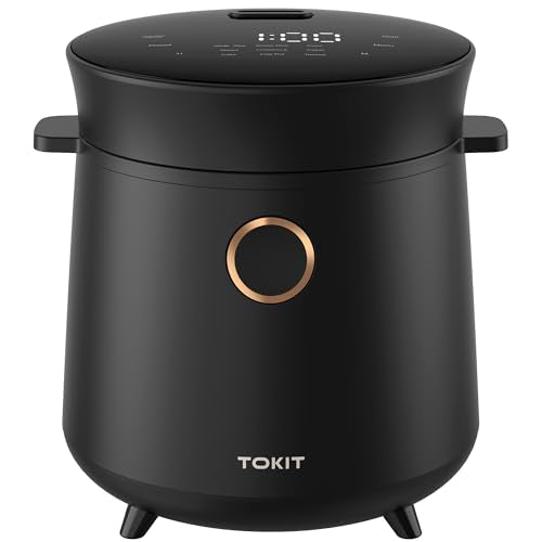 Compact Mini Rice Cooker Small Kitchen 3-Cup (Uncooked) / 6-Cup (Cooked), Non Stick Ceramic Inner Pot Rice Maker, 24H Timer Delay, Auto Keep Warm, 9 Functions Multicooker For Brown Rice, Steam, Soup - My Kitchen Products