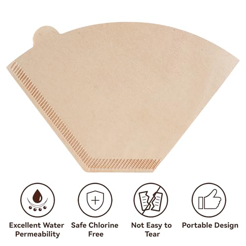 Cone Coffee Filters Compatible with KRUPS Coffee Makers, 100 Pcs Unbleached Disposable Filter Paper for KRUPS 5 Cup - My Kitchen Products
