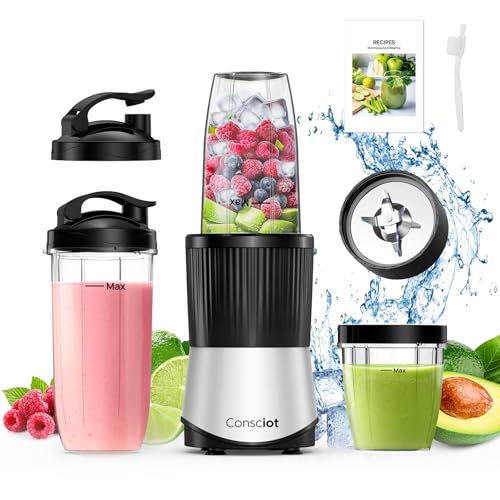 Consciot CB08 11-Piece Blender for Kitchen and Personal Size, Blend Shakes and Smoothies, Frozen Drinks, Baby