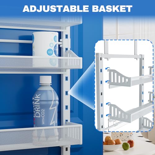 coobest 8-Tier Over the door Spice Rack Organizer, Large Heavy Duty Metal Wall Mount or Over The Door, 2 in 1 Rust-Proof Hanging Storage Shelf for Kitchen Pantry, Bathroom, Laundry Room, Closet - My Kitchen Products