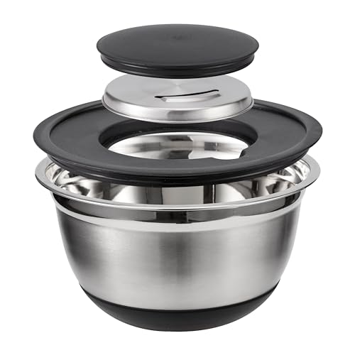 COOK WITH COLOR Stainless Steel Mixing Bowls Set with Lids - Nesting Bowls with Non-Slip Bottom, Silver, 14 Pieces - My Kitchen Products