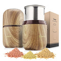 COOL KNIGHT Electric Herb Grinder [Large Capacity/High Rotating Speed]-Electric Grinder for Spices and Herbs (Wood grain 2) - My Kitchen Products