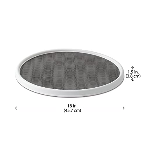 Copco 18 Inch Lazy Susan Turntable Organizer - Nonslip Rotating Cabinet Organizer for Kitchen Pantry, Under Sink, Countertop Storage, Rimmed Edge, Wipe Clean - My Kitchen Products
