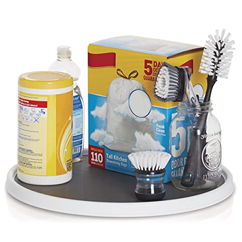Copco 18 Inch Lazy Susan Turntable Organizer - Nonslip Rotating Cabinet Organizer for Kitchen Pantry, Under Sink, Countertop Storage, Rimmed Edge, Wipe Clean - My Kitchen Products