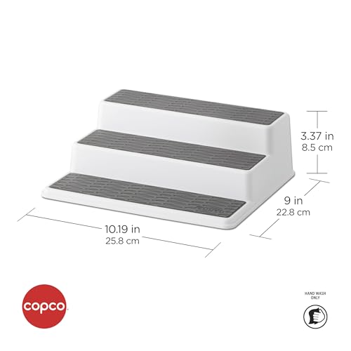 Copco Grey 2 Non-Skid 3-Tier Spice Rack Organizer for Pantry, 2-Pack, 10-Inch - My Kitchen Products