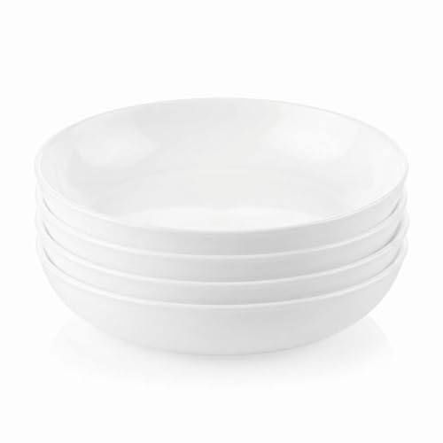Corelle 4-Pc Versa Bowls for Pasta Salad and More, Service for 4, Durable and Eco-Friendly 30-Oz, Compact Stack Bowl
