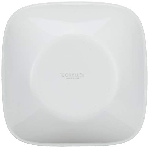 Corelle Vitrelle 2-PC Large 1-Qt Glass Serving Bowl, Crack and Chip Resistant, Square Serving Trays, White - My Kitchen Products