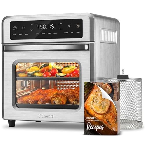 Cosori 11-in-1 Air Fryer Oven, 13Qt Small Footprint Airfryer combo with Rotisserie, Toast, Bake, Roast, Reheat Functions and more, Recipe Book & 6 Accessories Included, Perfect for Small Countertop - My Kitchen Products