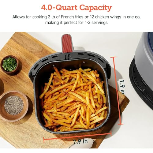Cosori Air Fryer 4 Qt, 7 Cooking Functions Airfryer, 150+ Recipes on Free App, 97% less fat Freidora de Aire, Dishwasher-safe, Designed for 1-3 People, Lite 4.0-Quart, Smart, Light Gray - My Kitchen Products