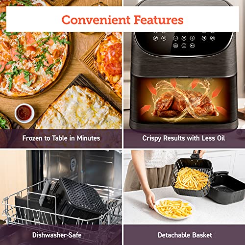 COSORI Air Fryer 5.8QT Pro Gen Smart 11-in-1 Toaster Oven , 100 Recipes Cookbook, 200+ Online Recipes , APP and Touch Screen Control, Works with Alexa & Google Assistant, Dishwasher-Safe Square Basket - My Kitchen Products
