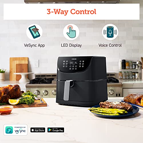 COSORI Air Fryer 5.8QT Pro Gen Smart 11-in-1 Toaster Oven , 100 Recipes Cookbook, 200+ Online Recipes , APP and Touch Screen Control, Works with Alexa & Google Assistant, Dishwasher-Safe Square Basket - My Kitchen Products