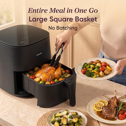 Cosori Air Fryer Pro, Compact 5QT, Ceramic Coating, 7 Presets with Preheat & Keep Warm, 450℉, Easy to use & clean, Shake Reminder, 130+ In-App Recipes, Nonstick & Dishwasher-Safe Basket, Gray - My Kitchen Products