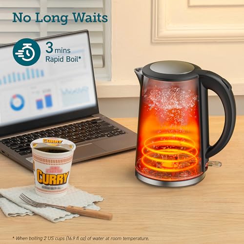 Cosori Electric Kettle, No Plastic Inner Lid, Filter & Spout, Stainless Steel Tea Kettle, Automatic Shut Off & Boil-Dry Protection, Durable Tea Kettle Boiler & Heater, 1.5L/1500W, Silver - My Kitchen Products