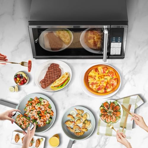 Countertop Microwave Ovens 0.7 Cu. Ft. 700 Watts Microwave Oven With LED Lighting,Turntable and Child Lock,Compact Microwave Perfect for Apartments and Dorms,Easy Clean Interior, Black - My Kitchen Products