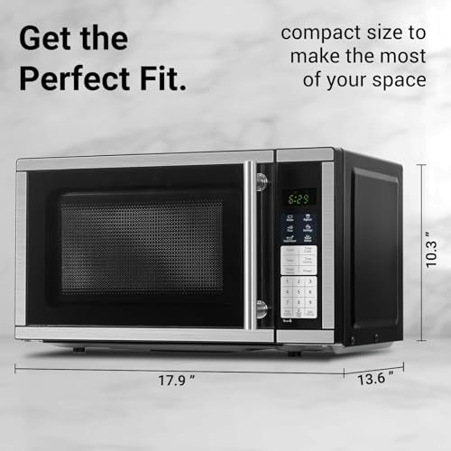 Countertop Microwave Ovens 0.7 Cu. Ft. 700 Watts Microwave Oven With LED Lighting,Turntable and Child Lock,Compact Microwave Perfect for Apartments and Dorms,Easy Clean Interior, Black - My Kitchen Products