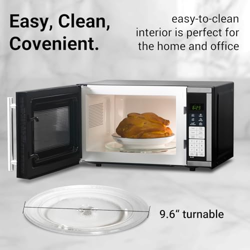 Countertop Microwave Ovens 0.7 Cu. Ft. 700 Watts Microwave Oven With LED Lighting,Turntable and Child Lock,Compact Microwave Perfect for Apartments and Dorms,Easy Clean Interior, Black - My Kitchen Products