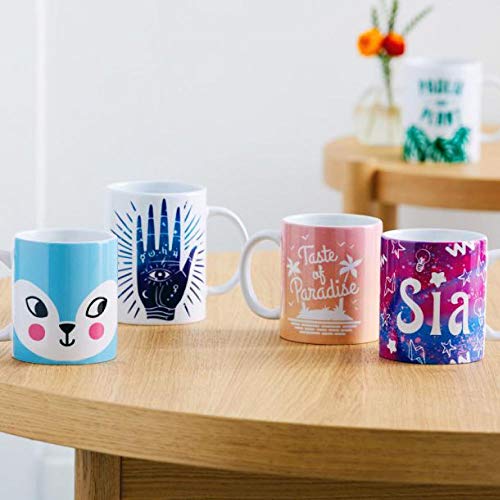 Cricut Beveled Blank, Ceramic-Coated, Dishwasher & Microwave Safe Mug to Decorate, Mug Press & Infusible Ink Compatible,12 Oz Sublimation, Ideal for Crafts and Printing, 6 Count, White - My Kitchen Products