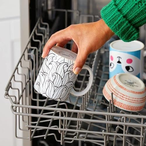 Cricut Beveled Blank, Ceramic-Coated, Dishwasher & Microwave Safe Mug to Decorate, Mug Press & Infusible Ink Compatible,12 Oz Sublimation, Ideal for Crafts and Printing, 6 Count, White - My Kitchen Products