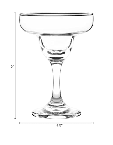 Cristar Margarita Glasses Set Of 4, 10oz Coupe Glasses, Made In Columbia, Tempered Rim, Dishwasher-Safe, Lead-free Cocktail Bar Glasses With Stem For Martinis, Mojitos, Pina Colada & Dessert Glasses. - My Kitchen Products
