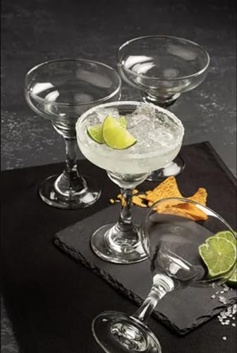 Cristar Margarita Glasses Set Of 4, 10oz Coupe Glasses, Made In Columbia, Tempered Rim, Dishwasher-Safe, Lead-free Cocktail Bar Glasses With Stem For Martinis, Mojitos, Pina Colada & Dessert Glasses. - My Kitchen Products