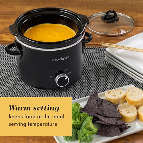 Crock-Pot 2-Quart Manual Slow Cooker, Feeds 2+ People, Great for Small Meals, Dips, & Sides; Removable Stoneware is Oven & Dishwasher-Safe, Black - My Kitchen Products