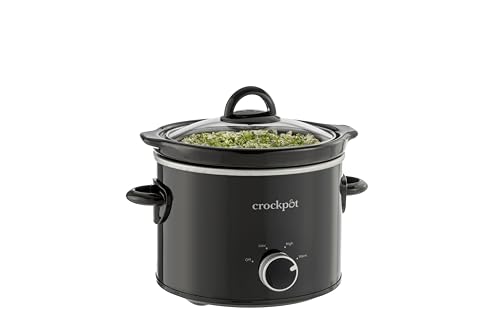 Crock-Pot 2-Quart Manual Slow Cooker, Feeds 2+ People, Great for Small Meals, Dips, & Sides; Removable Stoneware is Oven & Dishwasher-Safe, Black - My Kitchen Products
