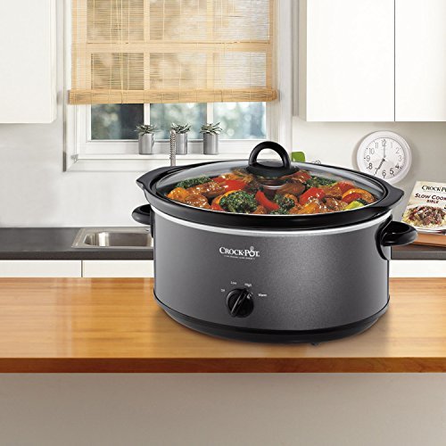 Crock-Pot 7-Quart Manual Slow Cooker, Family Size Serves 8+ People & Fits 6-lb Roast, Removable Stoneware with Warming Setting, Dishwasher Safe for Easy Cleanup, Charcoal - My Kitchen Products