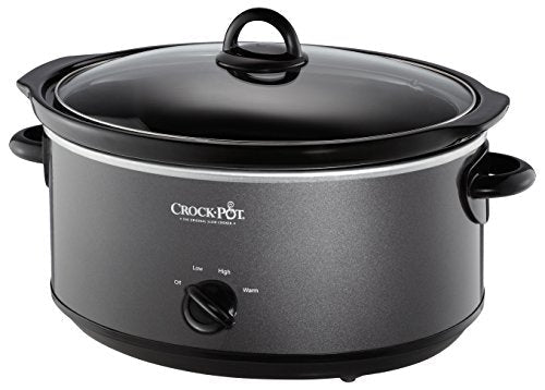 Crock-Pot 7-Quart Manual Slow Cooker, Family Size Serves 8+ People & Fits 6-lb Roast, Removable Stoneware with Warming Setting, Dishwasher Safe for Easy Cleanup, Charcoal - My Kitchen Products