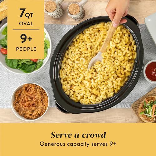 Crock-Pot 7-Quart Manual Slow Cooker, Family Size Serves 8+ People & Fits 6-lb Roast, Removable Stoneware with Warming Setting, Dishwasher Safe for Easy Cleanup, Stainless Steel - My Kitchen Products