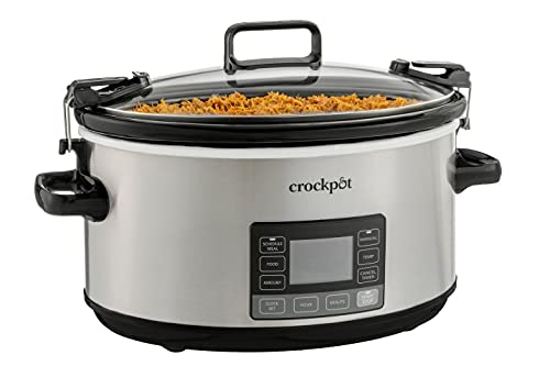 Crock-Pot 7-Quart Slow Cooker, Portable Programmable with Timer, Locking Lid, Stainless Steel; an Essential Kitchen Appliance, Perfect for Families and Gatherings - My Kitchen Products