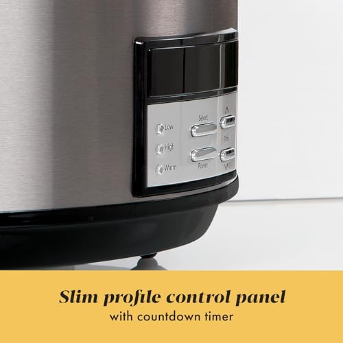 Crock-Pot Large 8-Quart Programmable Slow Cooker with Auto Warm Setting Black Stainless Steel - My Kitchen Products