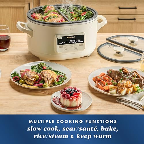 Crock-Pot MultiMeal Multicooker and Programmable Slow Cooker with Bake Function, Create 2 Dishes Simultaneously, Two 3.7qt Nonstick Pots Feed 8+ People, Dishwasher-Safe - My Kitchen Products