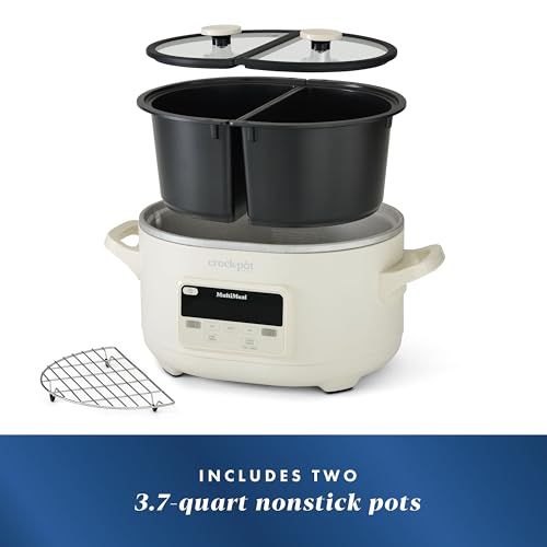 Crock-Pot MultiMeal Multicooker and Programmable Slow Cooker with Bake Function, Create 2 Dishes Simultaneously, Two 3.7qt Nonstick Pots Feed 8+ People, Dishwasher-Safe - My Kitchen Products