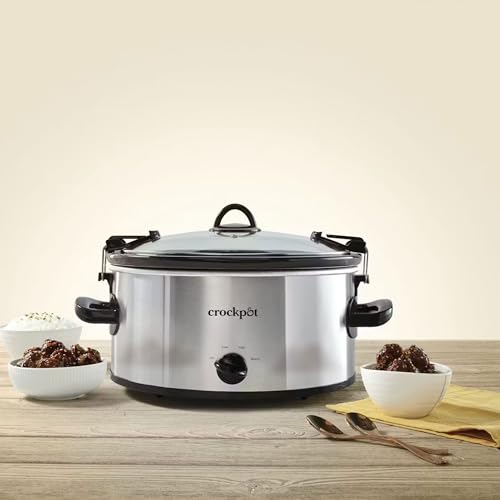 Crock-Pot SCCPVL600S Cook' N Carry 6-Quart Oval Manual Portable Slow Cooker, Silver - My Kitchen Products